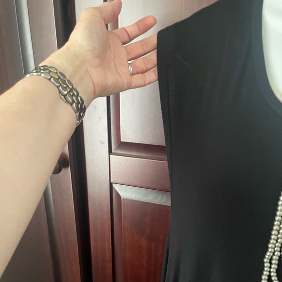 FIGWOOD Cap Sleeve Trapeze Black Dress - Picture 5 of 9